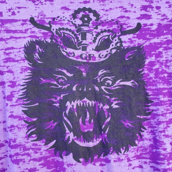 Graphic Tee-Next Level Purple Burnout, Size M - Picture 3 of 9